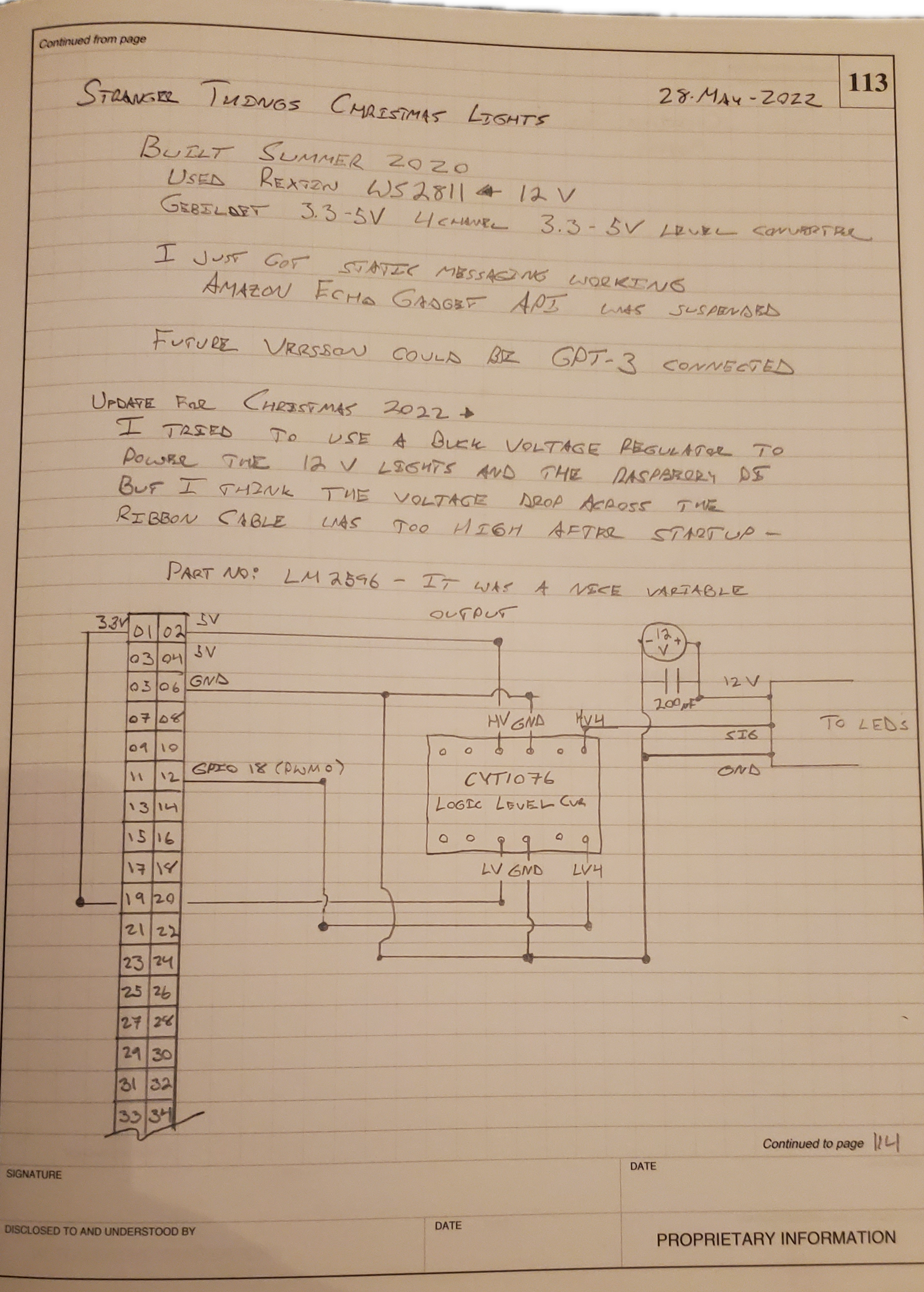 Engineering Notebook Entry from May 2022