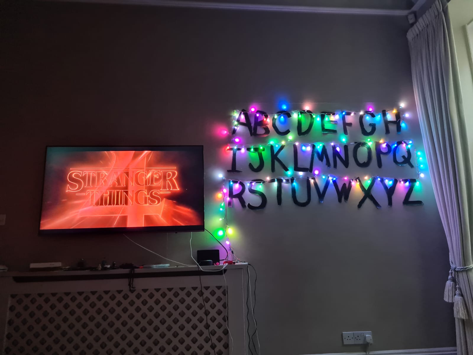 Completed LED installation with all letters lit